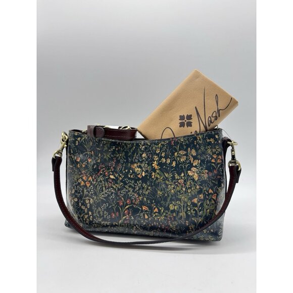 PATRICIA NASH Betta floral leather shoulder crossbody + Dust bag Tuscan Fields - Picture 10 of 11